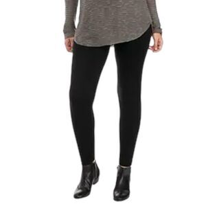 Pink Rose Juniors Solid Black Fleece Lined Leggings Size Large